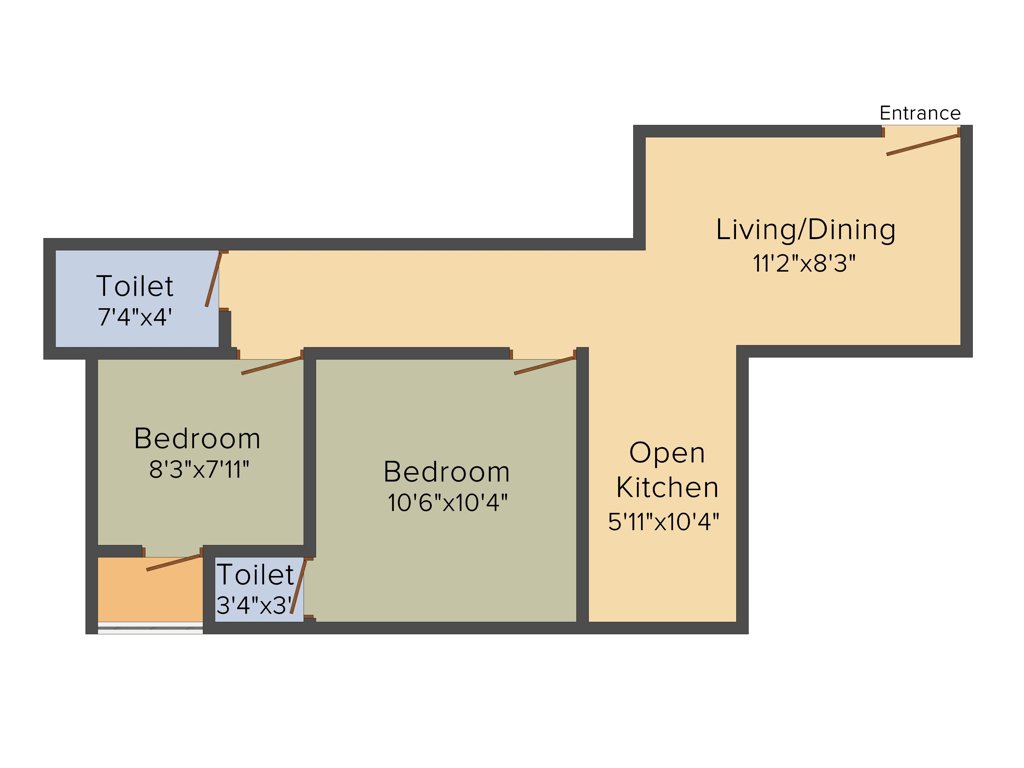 MLN Ardha Nageshwar Complex (2BHK+1T (725 sq ft) 725 sq ft)