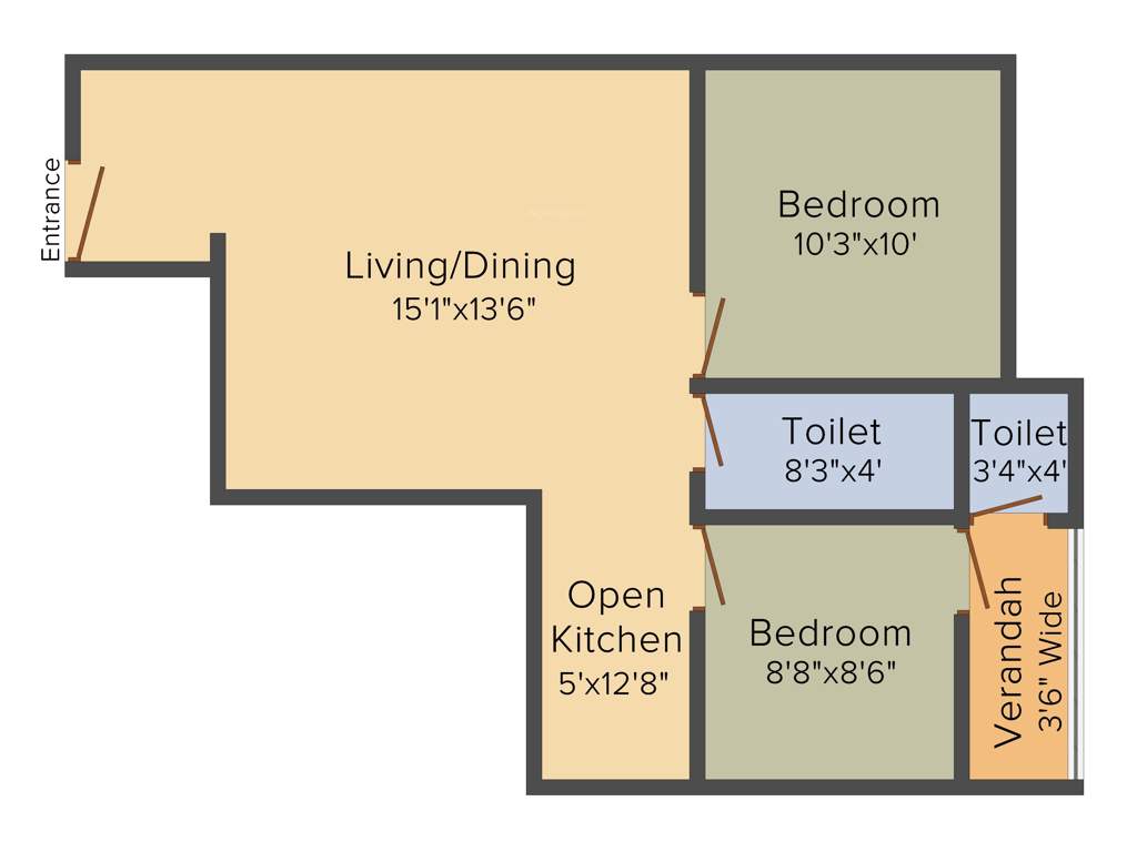 MLN Ardha Nageshwar Complex (2BHK+1T (850 sq ft) 850 sq ft)
