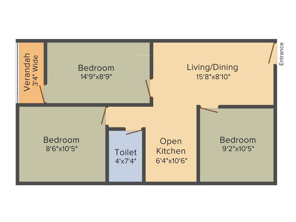 MLN Ardha Nageshwar Complex (3BHK+1T (910 sq ft) 910 sq ft)