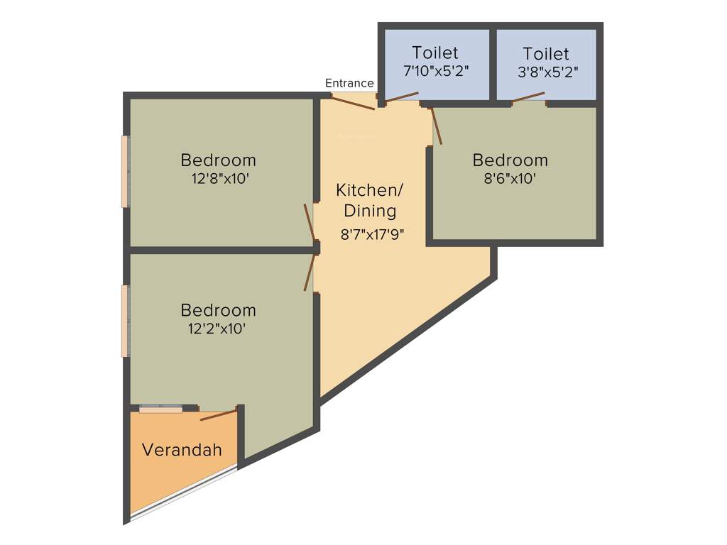 MLN Ardha Nageshwar Complex (3BHK+1T (1,002 sq ft) 1002 sq ft)