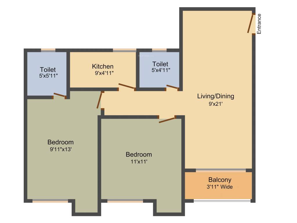 Joy Water Front (2BHK+2T (867 sq ft) 867 sq ft) Joy Water Front (2BHK+2T (867 sq ft) 867 sq ft)