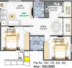 Ashrith Navanivas (2BHK+2T (1,063 sq ft) 1063 sq ft)