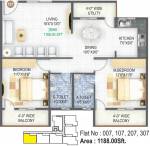 Ashrith Navanivas (2BHK+2T (1,188 sq ft) 1188 sq ft)