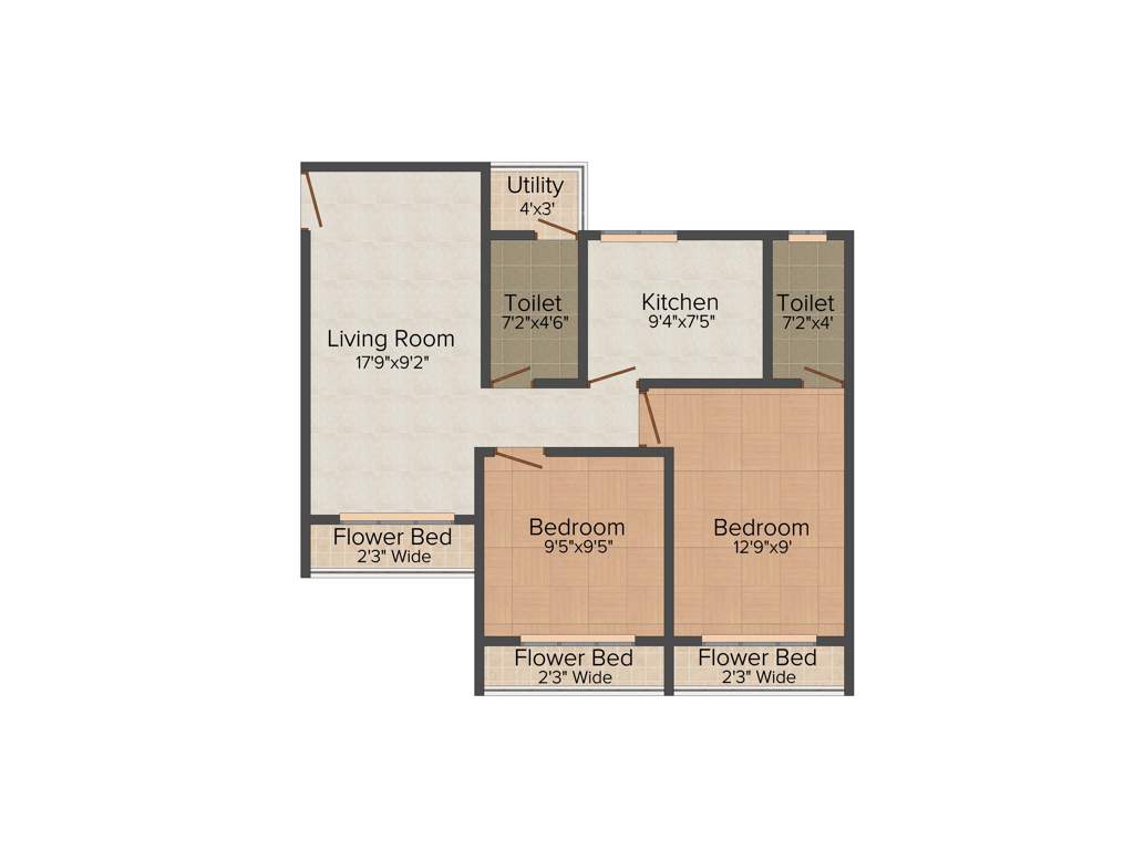 Nest Nest Residency (2BHK+2T (815 sq ft) 815 sq ft)