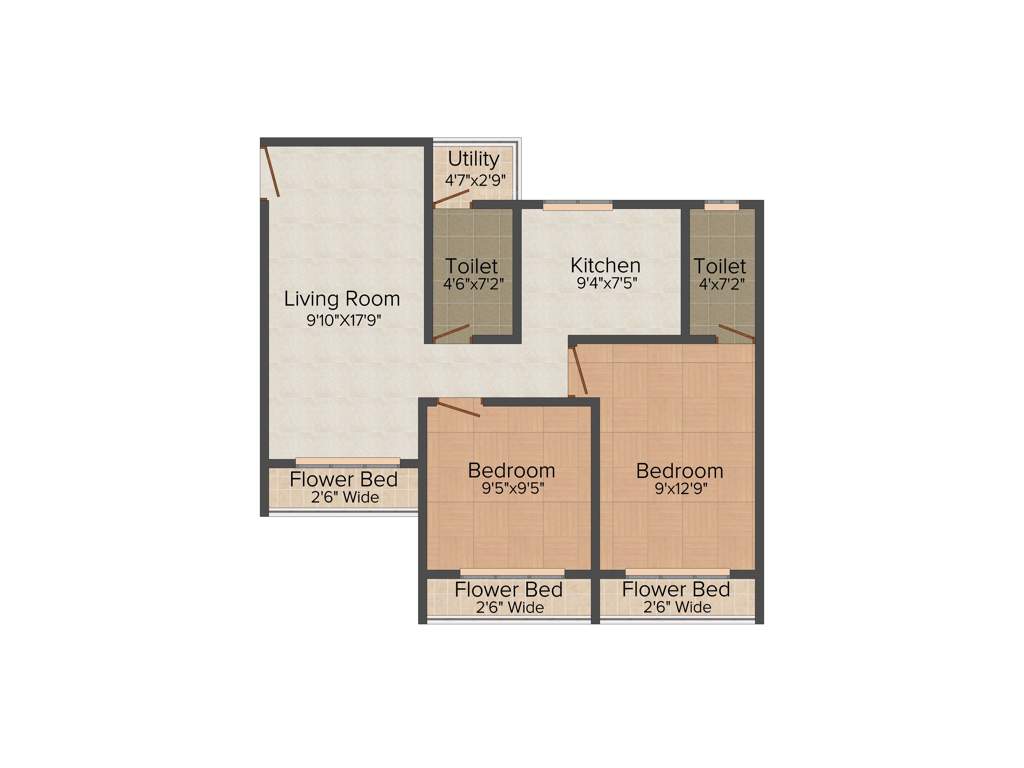 Nest Nest Residency (2BHK+2T (930 sq ft) 930 sq ft)