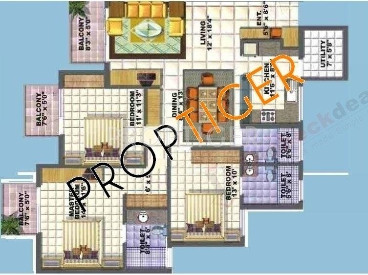 Bren Verity (3BHK+3T (1,609 sq ft) 1609 sq ft)