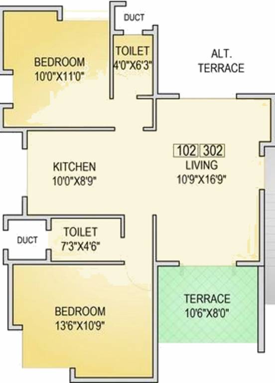 Kiran Solitaire (2BHK+2T (975 sq ft) 975 sq ft) Kiran Solitaire (2BHK+2T (975 sq ft) 975 sq ft)