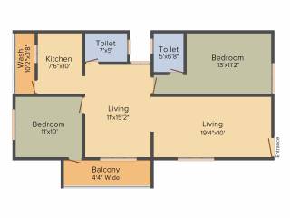 Srivathsa Mayfair Cozy (2BHK+2T (1,205 sq ft) 1205 sq ft) Srivathsa Mayfair Cozy (2BHK+2T (1,205 sq ft) 1205 sq ft)