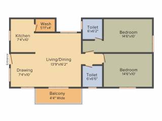 Srivathsa Mayfair Cozy (2BHK+2T (1,231 sq ft) 1231 sq ft) Srivathsa Mayfair Cozy (2BHK+2T (1,231 sq ft) 1231 sq ft)