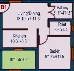Rajarathnam Houston (1BHK+1T (485 sq ft) 485 sq ft) Rajarathnam Houston (1BHK+1T (485 sq ft) 485 sq ft)