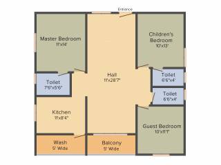Amberley Heights (3BHK+3T (1,455 sq ft) 1455 sq ft) Amberley Heights (3BHK+3T (1,455 sq ft) 1455 sq ft)
