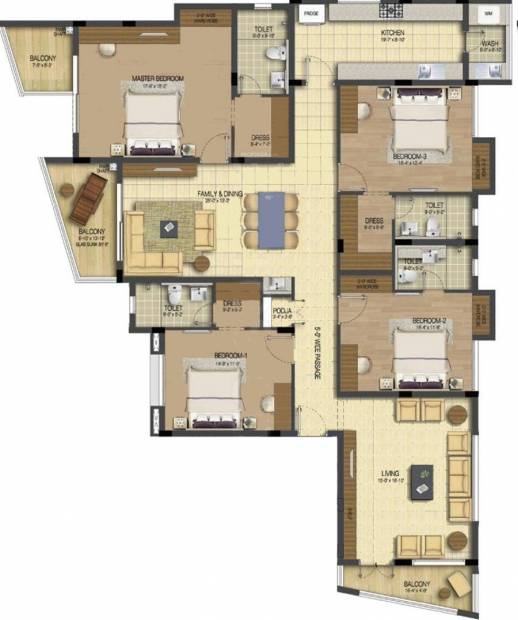 Arihant Aira (4BHK+4T (3,200 sq ft) + Pooja Room 3200 sq ft)