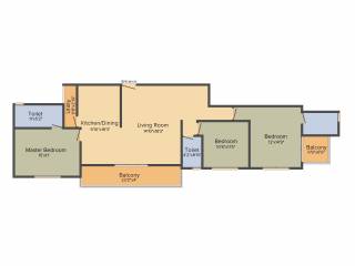 Tirumala Bala Pinnacle (3BHK+3T (1,660 sq ft) 1660 sq ft)