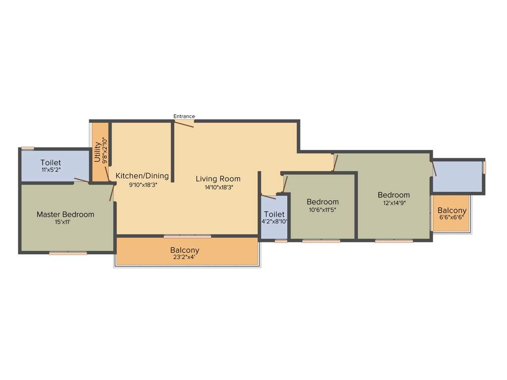 Tirumala Bala Pinnacle (3BHK+3T (1,660 sq ft) 1660 sq ft)