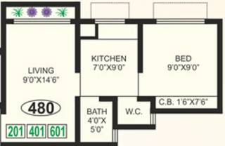 Prithvi Group Sai Deep (1BHK+1T (480 sq ft) 480 sq ft) Prithvi Group Sai Deep (1BHK+1T (480 sq ft) 480 sq ft)
