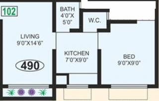 Prithvi Group Sai Deep (1BHK+1T (490 sq ft) 490 sq ft) Prithvi Group Sai Deep (1BHK+1T (490 sq ft) 490 sq ft)