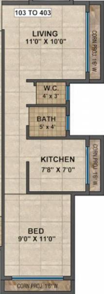 Pinnacle Sai Siddhi (1BHK+1T (592 sq ft) 592 sq ft) Pinnacle Sai Siddhi (1BHK+1T (592 sq ft) 592 sq ft)