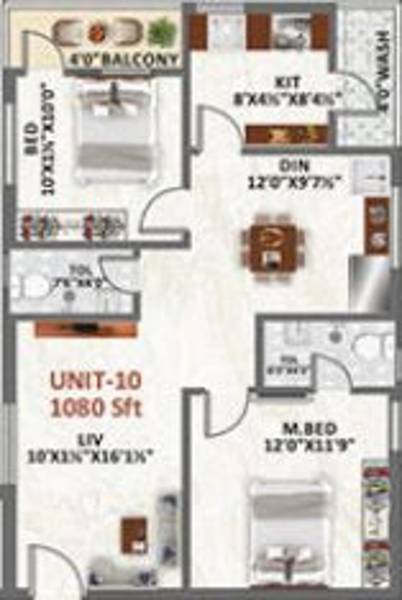 Vijaya Honey Heights (2BHK+2T (1,080 sq ft) 1080 sq ft) Vijaya Honey Heights (2BHK+2T (1,080 sq ft) 1080 sq ft)