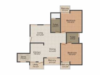 Fomra Celebration (2BHK+2T (1,159 sq ft) 1159 sq ft) Fomra Celebration (2BHK+2T (1,159 sq ft) 1159 sq ft)
