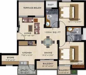Fomra Celebration (2BHK+2T (1,094 sq ft) 1094 sq ft) Fomra Celebration (2BHK+2T (1,094 sq ft) 1094 sq ft)