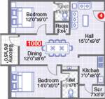 Pavani Pinnacle (2BHK+2T (1,000 sq ft) + Servant Room 1000 sq ft)