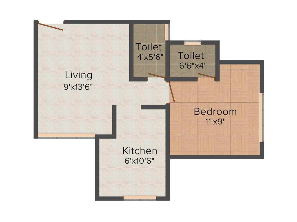 Abrol Krishna Green Land Park (1BHK+2T (520 sq ft) 520 sq ft)
