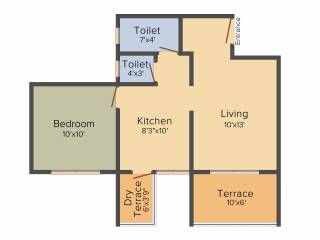 Tirupati Sai Tirupati Greens (1BHK+1T (647 sq ft) 647 sq ft)