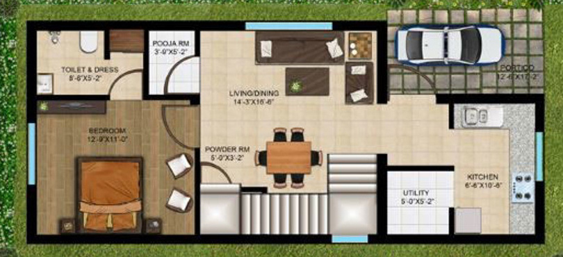 shubh aarambh villas Floor Plan Ground Floor Plan