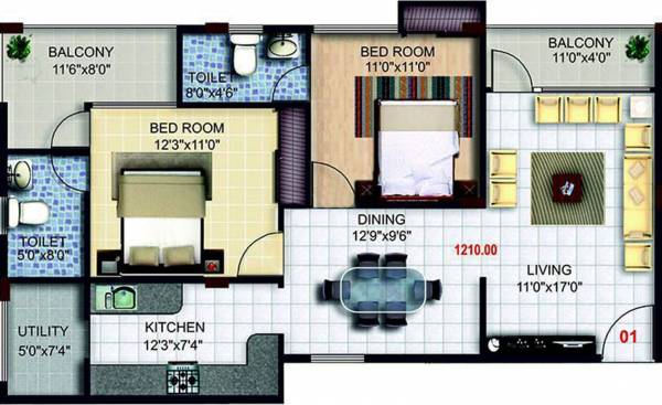 Shree Alps (2BHK+2T (1,210 sq ft) 1210 sq ft) Shree Alps (2BHK+2T (1,210 sq ft) 1210 sq ft)