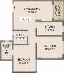 Mounthill The Rain Forest (2BHK+2T (1,071 sq ft) 1071 sq ft)