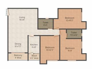 Mounthill The Pyramid (3BHK+2T (1,470 sq ft) 1470 sq ft)