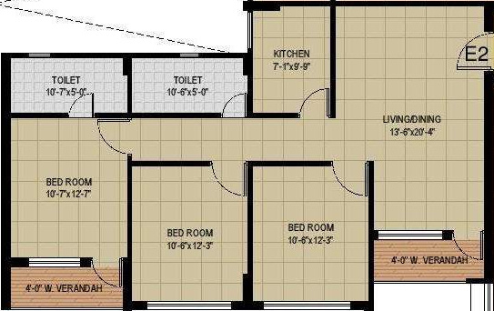 Mounthill Fussion Courtyard (3BHK+2T (1,502 sq ft) 1502 sq ft) Mounthill Fussion Courtyard (3BHK+2T (1,502 sq ft) 1502 sq ft)
