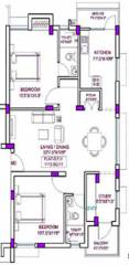 Ample Prasika (2BHK+2T (1,113 sq ft) + Study Room 1113 sq ft)