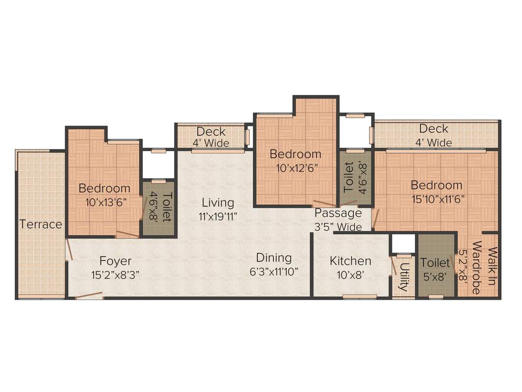 Emami City (3BHK+3T (1,990 sq ft) 1990 sq ft)