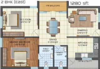 Pagadala Revanta (2BHK+2T (1,280 sq ft) 1280 sq ft) Pagadala Revanta (2BHK+2T (1,280 sq ft) 1280 sq ft)