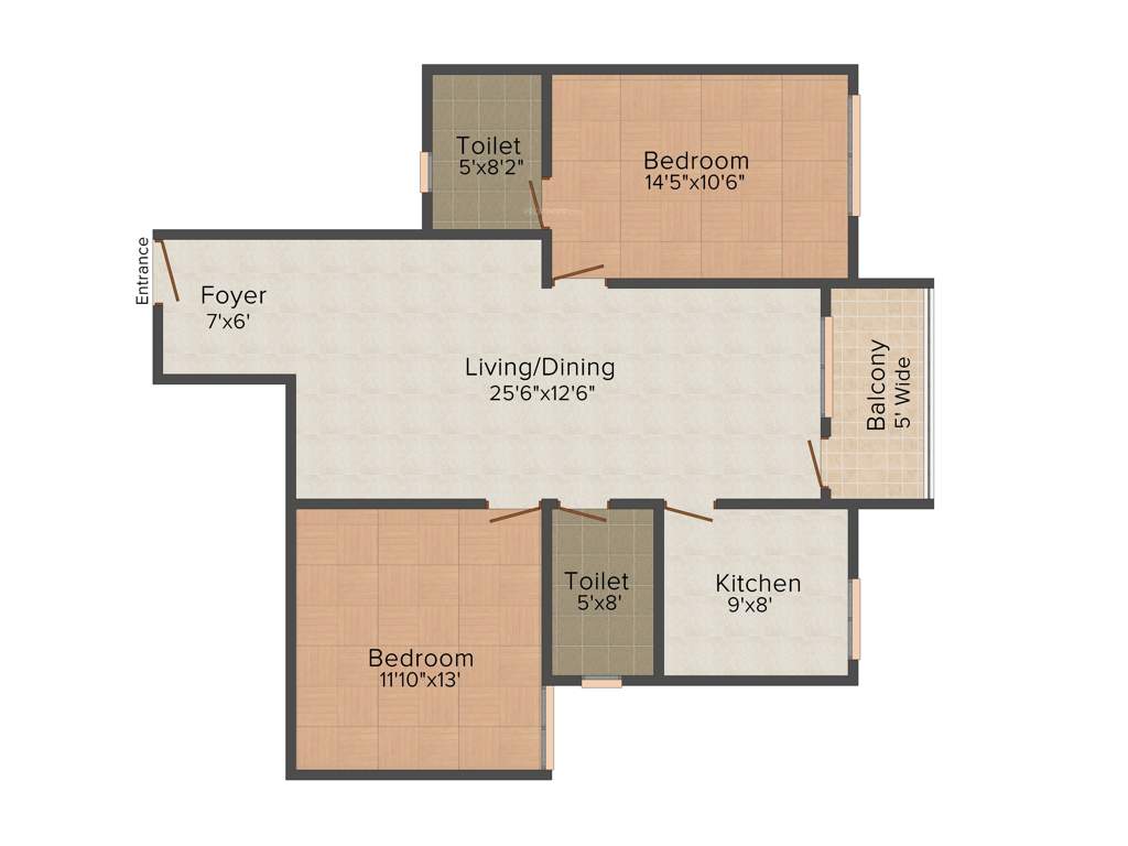 Utkal Kamala Vihar (2BHK+2T (1,145 sq ft) 1145 sq ft)