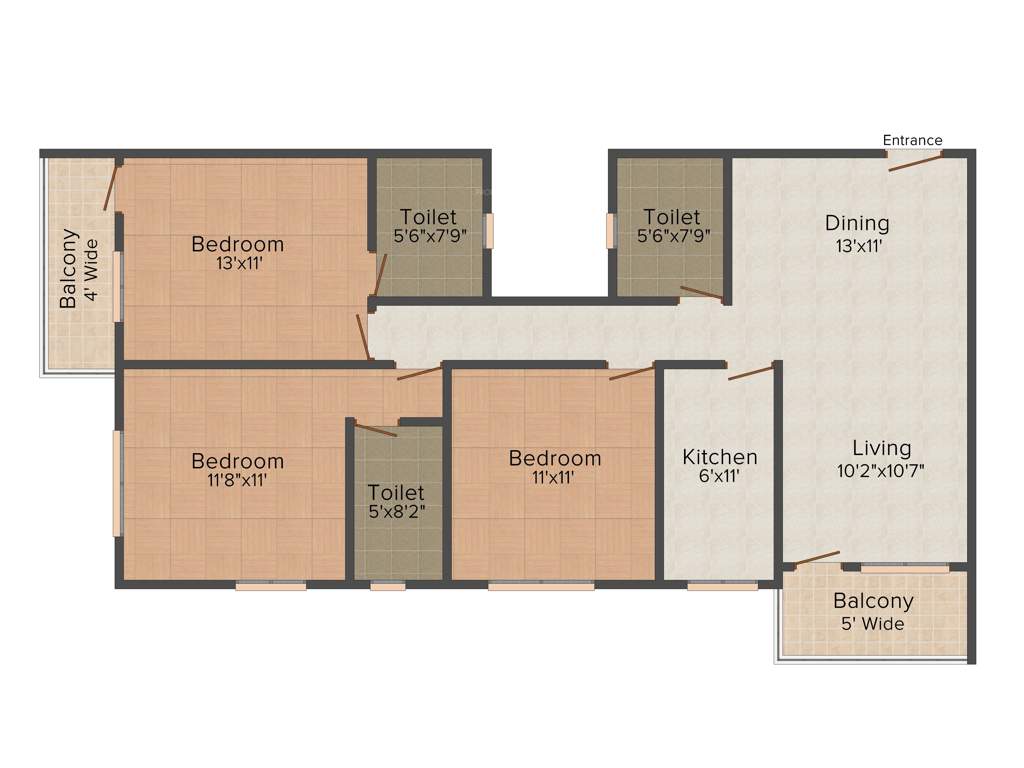 Utkal Kamala Vihar (3BHK+3T (1,386 sq ft) 1386 sq ft)