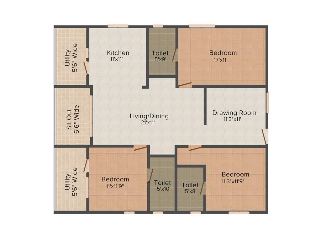 Vasavi Shanthinikethan (3BHK+3T (1,830 sq ft) 1830 sq ft)