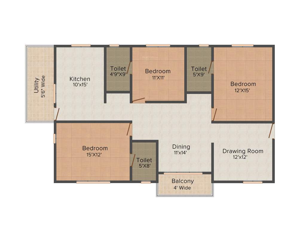 Vasavi Shanthinikethan (3BHK+3T (1,805 sq ft) 1805 sq ft)