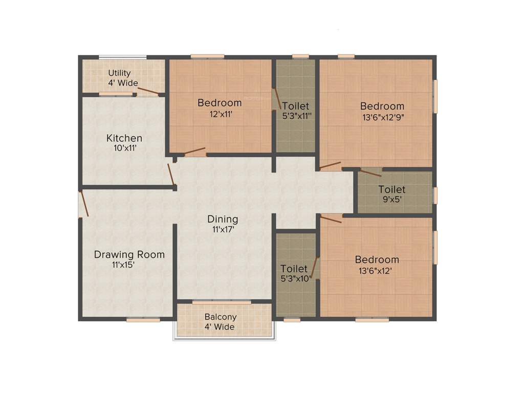 Vasavi Shanthinikethan (3BHK+3T (1,770 sq ft) 1770 sq ft)