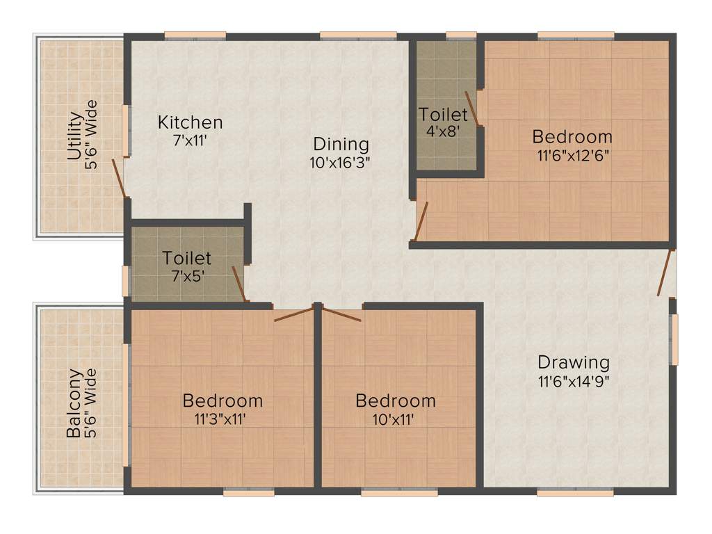 Vasavi Shanthinikethan (3BHK+2T (1,460 sq ft) 1460 sq ft)