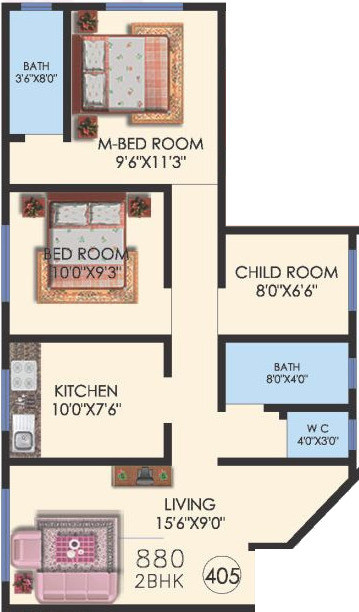 Shree Ramkrishna Sawlaram Bhane Residency (2BHK+2T (880 sq ft)   Study Room 880 sq ft) Shree Ramkrishna Sawlaram Bhane Residency (2BHK+2T (880 sq ft)   Study Room 880 sq ft)