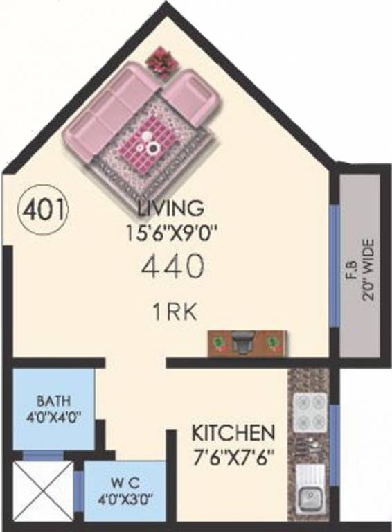 Shree Ramkrishna Sawlaram Bhane Residency (1BHK+1T (440 sq ft) 440 sq ft)