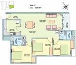 Skyline Belvedere (3BHK+2T (1,238 sq ft) 1238 sq ft) Skyline Belvedere (3BHK+2T (1,238 sq ft) 1238 sq ft)