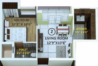 Indira Primrose (1BHK+1T (535 sq ft) 535 sq ft)