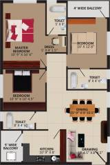 Parkville Lakshmi Nilayam (3BHK+3T (1,470 sq ft) 1470 sq ft)