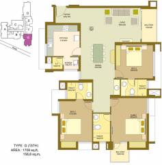 Skyline Highpoint (3BHK+3T (1,709 sq ft) 1709 sq ft) Skyline Highpoint (3BHK+3T (1,709 sq ft) 1709 sq ft)