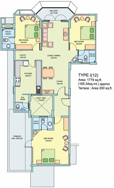 Skyline Cliff Waters (3BHK+3T (1,779 sq ft) 1779 sq ft) Skyline Cliff Waters (3BHK+3T (1,779 sq ft) 1779 sq ft)