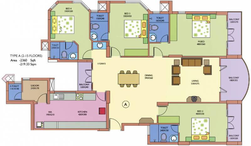 Skyline River Scape (4BHK+4T (2,360 sq ft) + Servant Room 2360 sq ft)