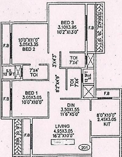 Asian Galaxy (3BHK+3T (1,498 sq ft) 1498 sq ft)